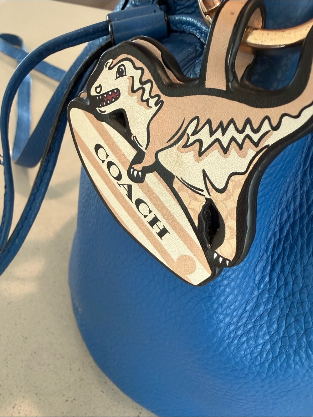Coach VINTAGE REXY t-Rex, bag charm keychain key fob surfboard collectible - Picture 13 of 16